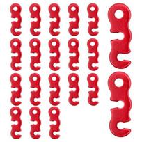 Yousheng 20/48/80/100Pcs Aluminum Alloy Guyline Cord Adjuster Tent Tensioner Heavy Duty Outdoor Camping Hiking Backpacking Tent Wind Rope Buckle 20PCS red