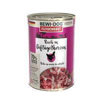 Bewi Dog Poultry Hearts konservai su naminių paukščių širdimis šunims, 400 g