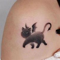 Mielas Įkvėptas Tingus Katės Laikina Tatuiruotės Lipdukas Saldus Ir Kietas Stilius Išliekantis 1 3 Dienas Juodos Katės Tatuiruotės Lipdukas Išliekanti Netikra Tatuiruotė beige