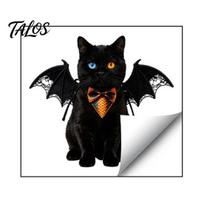 Indoor Outdoor Festive Ornaments Halloween Cat/Dog Toilet Stickers, PVC Waterproof Seat Decals, Peel Durable Ceramic Tile Stickers And Stick A