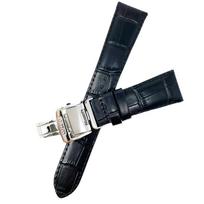Seiko Time Lab Co. Ltd. watch band cow leather calf black belt D buckle mens cloth (with care set) black