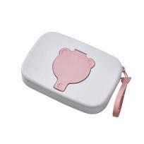 Flip Cover Portable Wipes Holder Hanging Rope Wet Wipes Container Travel Wet Tissue Case  Travel rožinė
