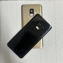 For Samsung Galaxy A8 2018 A530 A530F A8 Plus A730 Back Glass Battery Cover Rear  Housing Case With Camera Lens Replacement A8 A530 Black beige