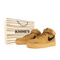 Nike Air Force 1 Mid top Skateboard Shoes Unisex Brown DJ9158-200(Team-S-BOX) 39