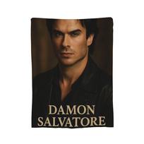 The Vampire Diaries Damon Salvatore TV Series Blankets Fleece Decoration Soft Throw Blanket for Home Couch Plush Thin Quilt 100x150cm brown