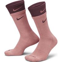 Nike Crew Socks Unisex 604 Stardust Red/Night Brown Red DD2795-604 L gray