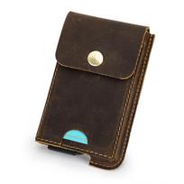 Black Angel RFID Leather Anti-theft Card Holder - European American Style kava