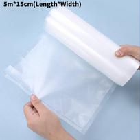 Food Sealer Vacuum Rolls Storage Bags 28 Cm Durable Material Kitchen Freshness 5m*15cm(Length*Width) white