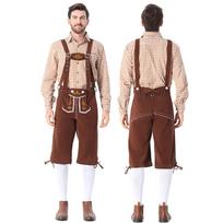 Men's German Bavarian Oktoberfest Suspenders Overalls Traditional Costume M ruda