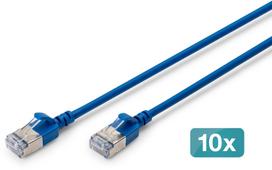 Digitus Kabel krosowy CAT 6A F/FTP Slim 2m niebieski sztuka (DK-1632-A-020S-B-10) | DK-1632-A-020S-B-10 | 4016032504535
