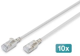 Digitus Kabel krosowy CAT 6A F/FTP Slim 5m szary 10 sztuk (DK-1632-A-050S-10) | DK-1632-A-050S-10 | 4016032504641