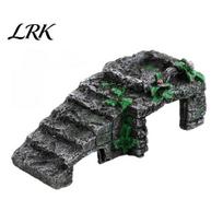Lightweight Fish Tank Cave Turtle Basking Platform, Artificial Rock Reptiles Dock, Baby Tortoise Climbing Resin Hideout for Shrimp Ramp, Realistic gray