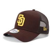 newera Mesh Cap 9FORTY Trucker 14666191 N139AT010 MLB San Diego Padres SD Burntwood Brown ONSPOTZ Exclusive Hat 9FORTY 940 Seasonal Outfit Popular black