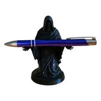 Kneeling Grim Reaper Pen Holder Halloween 3D Printed Black Robe Ghost Stationery black