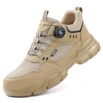 2025 Vasara Nauji Unisex Saugos Batai Vyriški Darbiniai Sportbačiai Nesunaikinami Saugos Batai Moteriški Batai Vyriški Batai Su Plieniniais Pirštais Sportinio Stiliaus 37 beige
