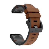 26mm 22mm Leather Silicone Band For Garmin Garmin Quatix 8 Pro 47mm 51mm/Tactix/D2 Mach 2/Instinct/Enduro/Fenix8 Strap Bracelet QuickFit 22mm black