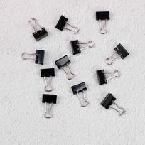 10pcs  Black Metal Binder Clips Notes Letter Paper Clip Office Supplies Binding Securing Clips 15/19/25/32mm gray