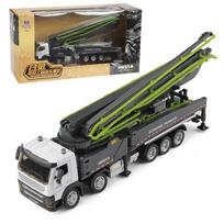 Huina 1709 1/18 Alloy Concrete Pump Truck Toy Simulation Engineering Car Model Toys for Boys Home Decor Collection Models Gifts oranžinė