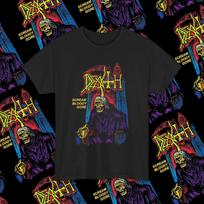 Death  Scream Bloody Gore  Fan Art T-Shirt, Death Metal Band Shirt L blue