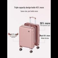 OIWAS OCX6229 Hardside Spinner Carry-on Suitcase 20 inch rožinio aukso spalvos