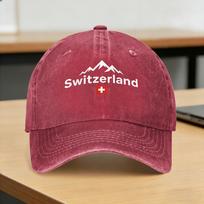 Washed Baseball Cap Switzerland  Summer Trucker Hat For Unisex Unisex  yk Retro Hunting Camping Sun Baseball Caps One Size pink