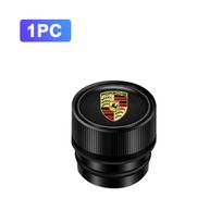 Automobilio metalinis žiebtuvėlio dangtelis Apsaugantis nuo dulkių Dekoratyvinis dangtelis Porsche Cayenne Panamera Macan 911 718 Taycan Boxster Cayman 918 black