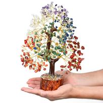 7 Chakra Crystal Money Tree, Feng Shui Bonsai Tree For Home & Office Décor įvairiaspalvis