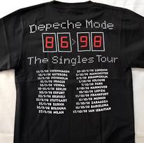 Rare Depeche Mode The Singles Tour 86-98 T Shirt Double Sides S-5Xl XL black