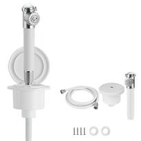 Robust Yacht Shower Head Kit with Resistant Materials for Marine Use 2.5M 4M Retractable Plastic Stainless Steel white