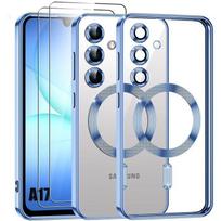 Coque de Protection - BOOLING - Samsung Galaxy A17 4G/5G - avec Cercle Magnétique Bleu - 2 Vitres mėlyna