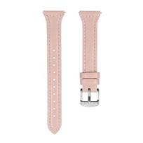 Slim Leather strap For Samsung Galaxy watch 7/FE/6/5/5 pro/4 Classic/active 2 20mm 22mm sport bracelet Huawei watch GT 5-3 band Amazfit balance rožinė