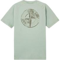 Stone Island Ss25 Reflective Logo Crew Neck Short Sleeve T-Shirt Men T-Shirts K1S152100020-V0055 L gray