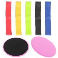 Sports Exercise Sliding Disc Disks Slider Workout Training Slide Mat Fitness Equipmentpink yellow