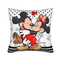 Mickey Minnie Animacinis Kvadratinis Pagalvės Užvalkalas Poliesterio Sofos Pagalvės Užvalkalas Šaunus Dekoratyvinis Pagalvės Užvalkalas 40*40 30cmx30cm gray