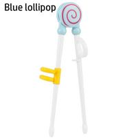 Madingos Vaikų Praktikos Lazdelės Lazdelės Animacinis Valgymo Mokymo Mokytis Lazdelių Blue lollipop white