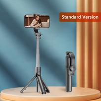 Selfie Stick Tripod with Detachable Bluetooth Remote, 360° Rotation,Extendable Pole, Fill Light Option, for Android Phone No Bag