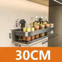 Premium Suction Cup Cooking Space Shelf Aluminum Spice Storage Rack Wall Wall-Mounted Create Seasoning Organizer No Drilling Kitchen Area Organizer