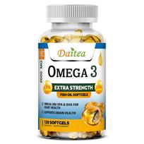 Omega 3 Dietary Supplement, With Fish Oil 2000 Mg, Epa, Dha, 120 Softgels Per Bottle 120 Capsules white
