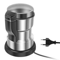 Electric Coffee Grinder 300W One Press Coffee Mill Grinder with Stainless Steel Blades Transparent Lid Portable for Beans Spice sidabro pilka spalva