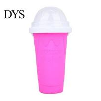 Magic Slush Maker Cup, Portable Squeeze Ice Silicone Smoothie Cup Reusable Treat with Lid, Slushie for Juice Milk Soda DIY Drink dangaus mėlyna spalva