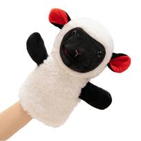 25Cm Goat Sheep Plush Puppets Cute Storytelling Stuffed Hand Doll Cartoon Hand Doll Stuffed Plush Animal Toy Interactive Props black