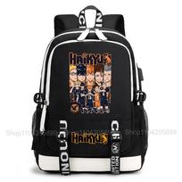 Anime Mochila Haikyuu Kuprinė Studentams Paaugliams Mokyklinė Rankinė Berniukams Mergaitėms Dovana Atsitiktinė Lengva Kasdienėms Kelionėms Kuprinė black