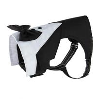 Dogs Tuxedo Wedding Party Suit Dog Formal Tuxedo with Bow Tie Pet Dog Vest Harness Outfit Wedding Attire Dog Tuxedo for Puppies (GRAY,S) pilka spalva