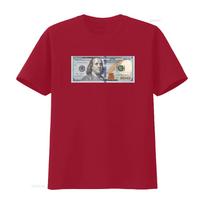 100 Dollar Bill Money Print T Shirt Regular Fit for Entrepreneurs and Hustlers vintage streetwear homme Stretched Casual S gray
