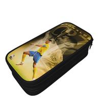 Creative Pencil Case Ronaldos Pencil Box Kids Large Storage Bags Office Zipper Accessories 21x10.5x5cm black