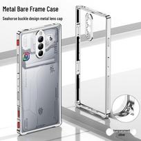 RedMagic 8spro/8spro+ Metal Frame Heat Dissipation Phone Case with Seahorse Buckle. RedMagic 8s Pro/8s Pro+/8 Pro/8 Pro+ gray
