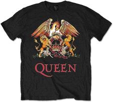 Queen 'Classic Crest' (Black) Kids T-Shirt S juoda