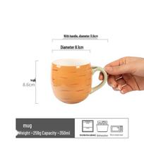 OLOEY Chubby Carrot Ceramic Mugs Set orange