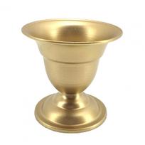 Senovinis auksinio metalo vazų rinkinys – Elegantiškos dekoratyvinės vazos valgomojo stalui, vestuvėms, namų dekoravimui, gėlių kompozicijoms beige