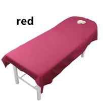 80x190cm/120x190cm Beauty Pink Massage Bed Fitted Sheets Massage Treatment Soft Sheets Spa SPA Bed Table Cover Sheets with Hole 80x190cm raudona